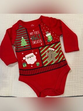 Baby Starters "My First Ugly Sweater" onesie. Sz. 6 mos.